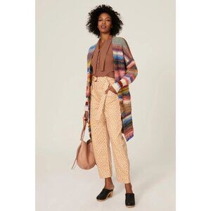 Multicolor Striped Women's Cardigan